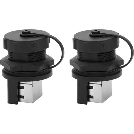 Wasserdichter Rj45-stecker, 2er-pack, Kat. 5 Und Kat. 6, Ethernet-lan-netzwerkadapter Mit Staubschutzkappe