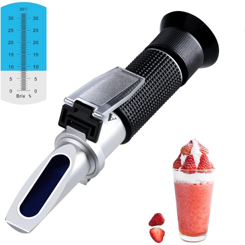 Refraktometer-hydrometer Mit Atc, Brix-refraktometer Zur Messung Des Zuckergehalts Von Früchten Von 0 Bis 32%, Brix-refraktometer Für Notfallsituationen.