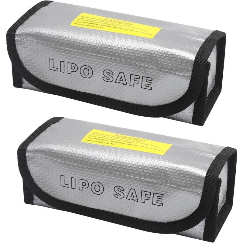 2er-pack Explosionsgeschützte Beutel Für Lipo-akkus, Flammhemmend Und Explosionsgeschützt, Zum Laden Und Aufbewahren. Flammhemmender Schutz, Sichere Aufbewahrung Und Optimale Sicherheit Für Ihre Akkus