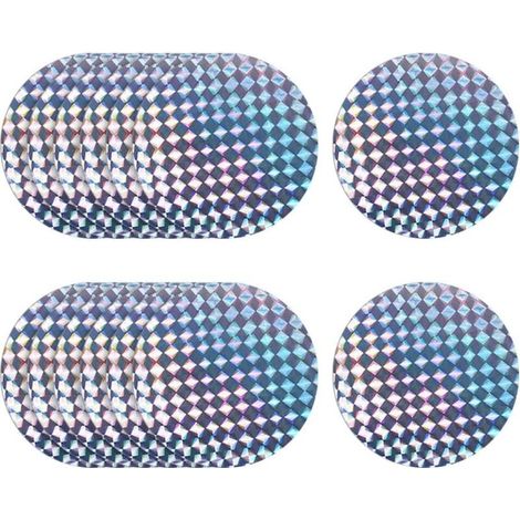 Packung Mit 20 Vogelabwehrscheiben (7,5 Cm), Fensteraufklebern, Reflektierendem Vogelabwehrband, Holographischen Reflexstreifen Für Gänse Und Tauben.