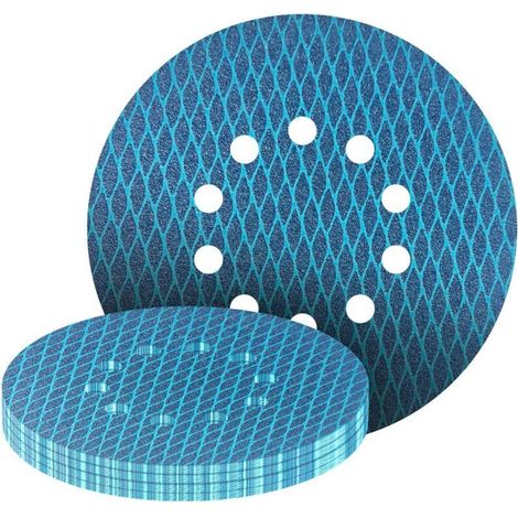 Packung Mit 15 Exzentrischen Schleifscheiben, 225 Mm – 10 Löcher – Körnung 60 – Diamantform – Verstopfungsfrei – Für Giraffe-schleifmaschinen