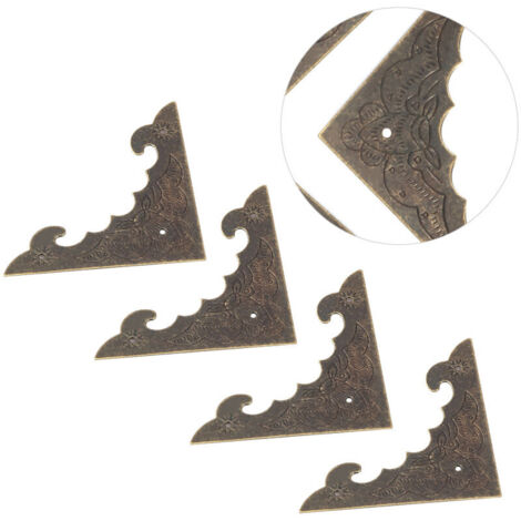 Set Aus 12 Schmuckkästchen Aus Holz, Geschenkverpackung, Dekorative Bronzekanten, Ecken- Und Kantenschutz.