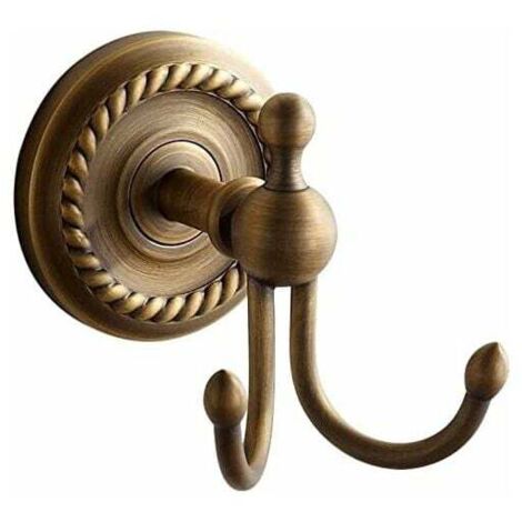 Retro-doppelkleiderhaken Zur Wandmontage In Gelb, Bronze, Kupfer Und Antikbronze Für Das Badezimmer