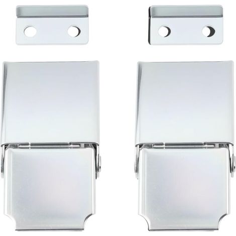 Set Mit 2 Silbernen Kofferverschlüssen Xc-816, 47,3 X 26 Mm, Für Koffer, Kisten Und Truhen