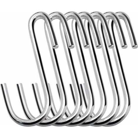 Packung Mit 30 Robusten, 6 Cm Langen S-förmigen Haken Zum Aufhängen In Küche, Bad, Schlafzimmer Und Büro (30er-pack, Klein, Silber)
