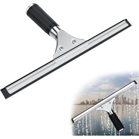 Professionelle Glasreiniger Mit Einer 25 Cm Langen Edelstahlklinge Zum Reinigen Und Trocknen Von Glas, Fliesen Und Badezimmern, Um Alle Wasserflecken Vollständig Zu Entfernen.