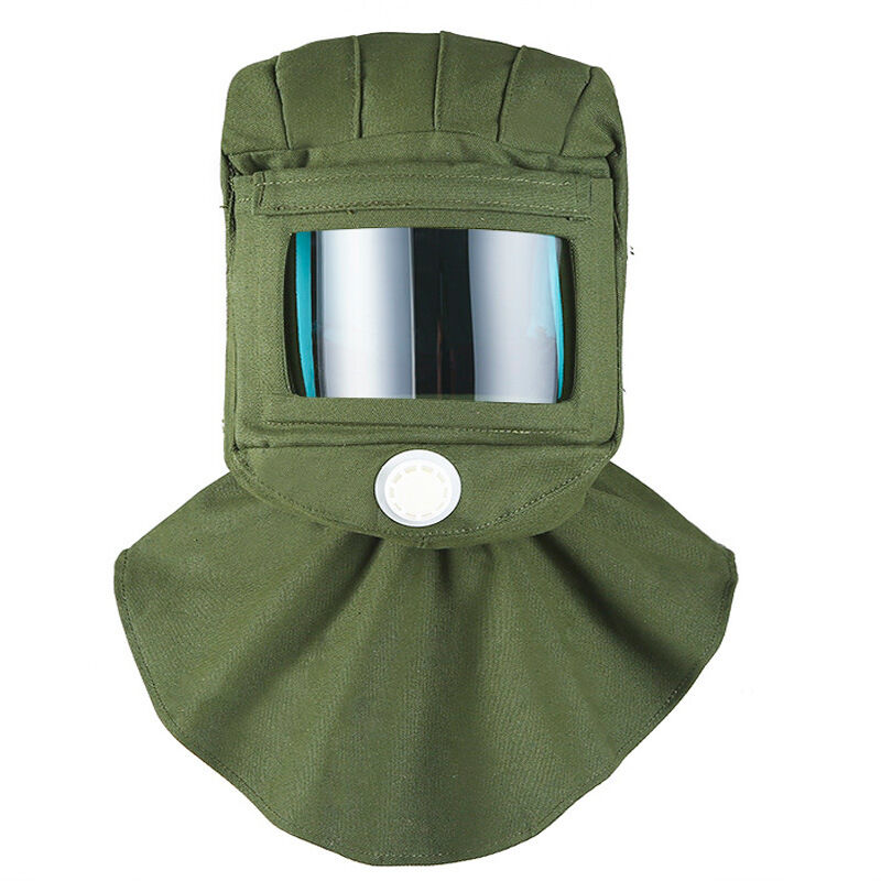 Sandgestrahlte Sturmhaube, Visier, Staubdicht, Winddicht, Aus Canvas, Kratz- Und Hitzebeständig, Nackenschutz.