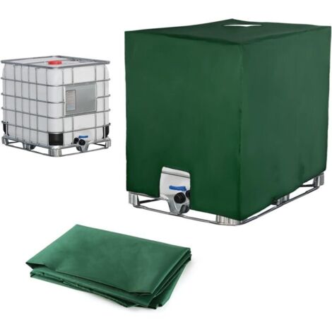Staubdichter Und Uv-beständiger Ibc-tankdeckel, Schutzabdeckung, Plane Zum Schutz Des 1000-liter-ibc-containers (120 X 100 X 116 Cm, Grün).