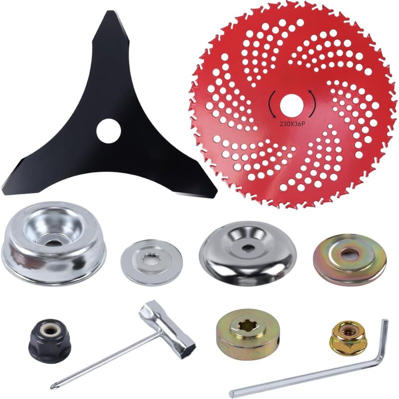 11 Robuste Metall-freischneiderklingen Mit Universaladapter-set, Ersatzteile Für Freischneider, Robuste Unkrautschneider.