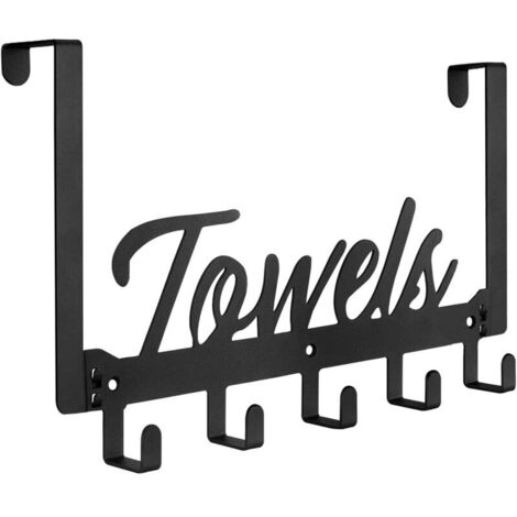 Türhaken, Handtuchhalter Fürs Badezimmer, Robuster Handtuchhalter, Türhaken Mit 5 Kleiderhaken, Geeignet Für Schlafzimmer, Badezimmer Und Küche