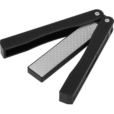Haosie Messerschärfer, Diamant-schärfstein, Doppelseitiger Messerschärfer, Faltbar, Taschenformat, Körnung 400/600, Für Camping Und Outdoor-kochen.