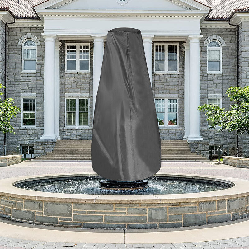 Wasserdichte Schutzhülle Für Gartenbrunnen, Statuen Oder Statuen, Aus 210d Oxford-gewebe Mit Silberbeschichtung, Für Die Terrasse (rückseite).