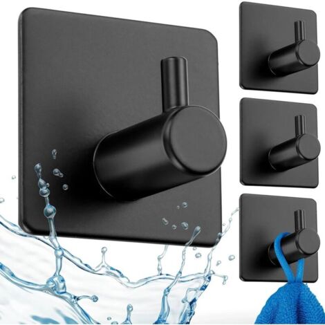 4 Stück – Schwarze Häkelblumen Für Kleidung, Geschirrtücher Und Servietten Klebeverschlüsse Für Küchenaccessoires