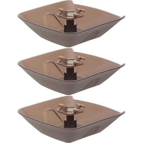 Set Aus 3 Ölauffangschalen Für Dunstabzugshauben, Aus Schwarzem Polypropylen.