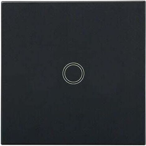 Schwarzer 1-wege-berührungs-wandschalter, 1 Stück Mit Led-anzeige, Frontplatte Aus Gehärtetem Glas, Ohne Neutralleiter (maximale Belastung: 500 W)