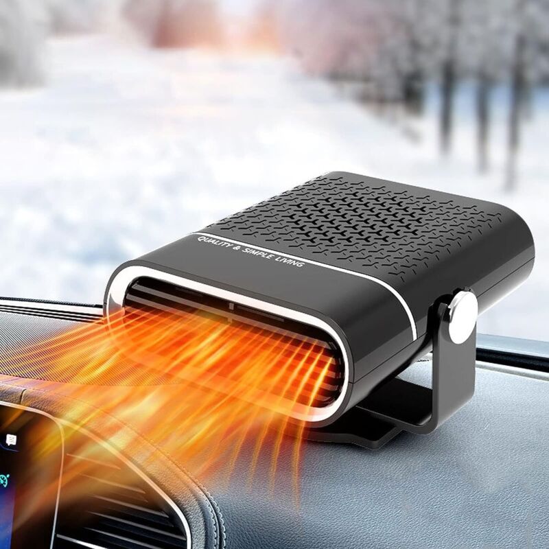 2-in-1 12v 150w Tragbare Autoheizung Mit 360° Drehbarem Windschutzscheibenfuß.