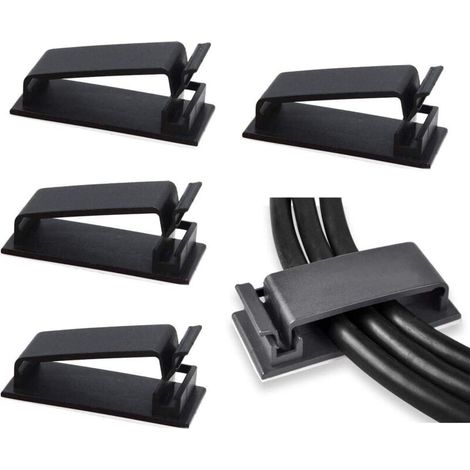 Kabelmanagement, 50 Selbstklebende Kabelclips, Elektrische Kabelorganisatoren Für Ethernet-kabel Und Kabelmanagementsysteme Für Fernseher, Pc Und Büro.