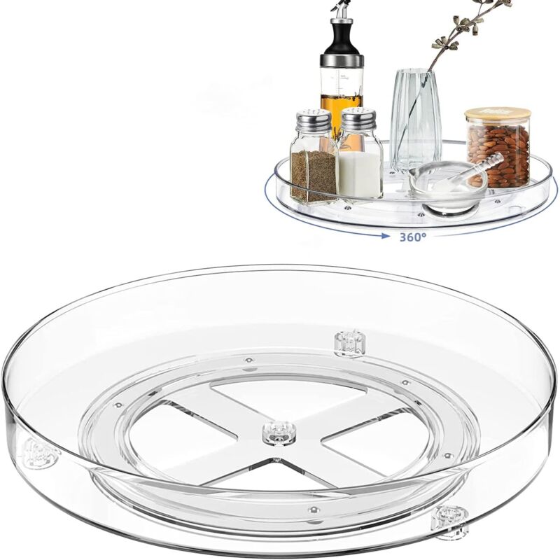 Set Aus 2 Drehbaren Und Transparenten Aufbewahrungsschalen, 27 Cm