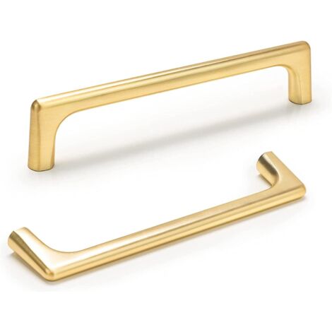 Möbelknöpfe Und -griffe, Set Mit 2 Goldenen Möbelgriffen, Küchengriffe Aus Zinklegierung In Goldoptik, Lochabstand 192 Mm