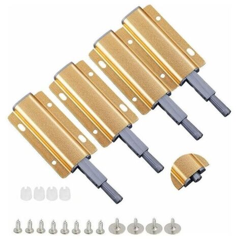 Magnetische Türöffner Mit Druckknopf – 4er-packung Mit Goldfarbenen Druckknöpfen Zum Öffnen Von Schränken