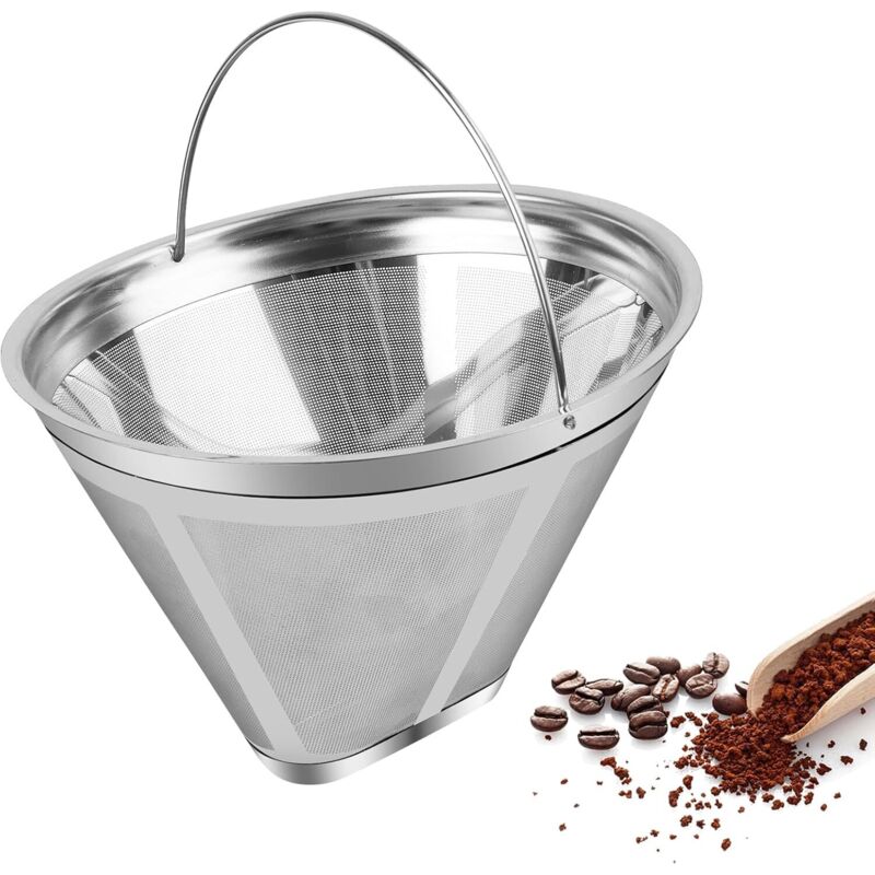 Wiederverwendbarer Kaffeefilter Größe 4, Edelstahl-kaffeefilter, Permanenter Manueller Kaffeefilter Für Kaffeegenuss Ohne Papier.