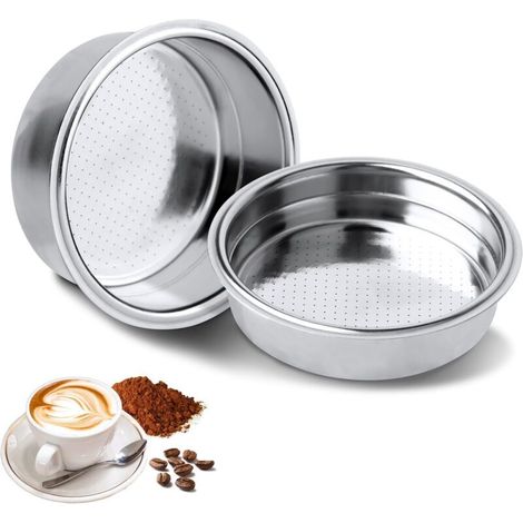 51-mm-kaffeefilter, Kaffeefilterhalter, 51-mm-kaffeefilter Aus Edelstahl, Wiederverwendbarer Kaffeefilter Aus Edelstahl Für 1- Und 2-tassen-druckkaffeemaschinen.