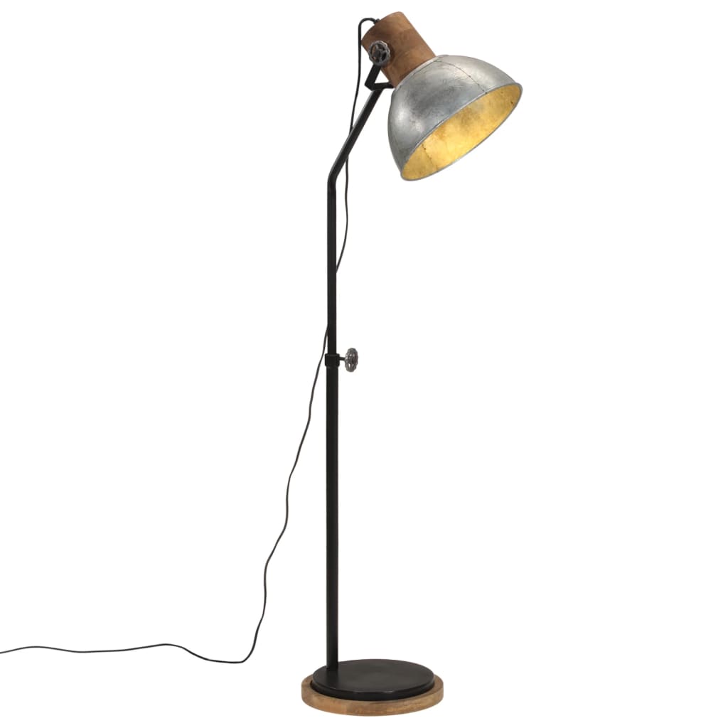Stehleuchte 25 W Vintage Silbern 30x30x100-150 Cm E27
