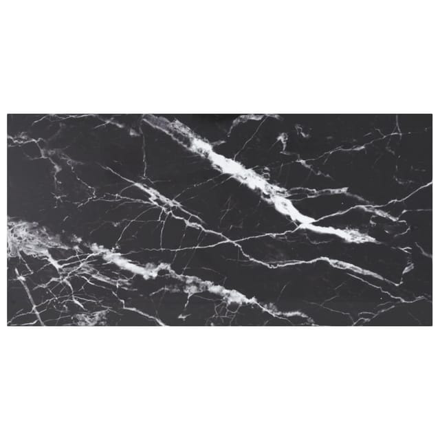 Tischplatte Schwarz 100x50 Cm 6 Mm Hartglas In Marmoroptik