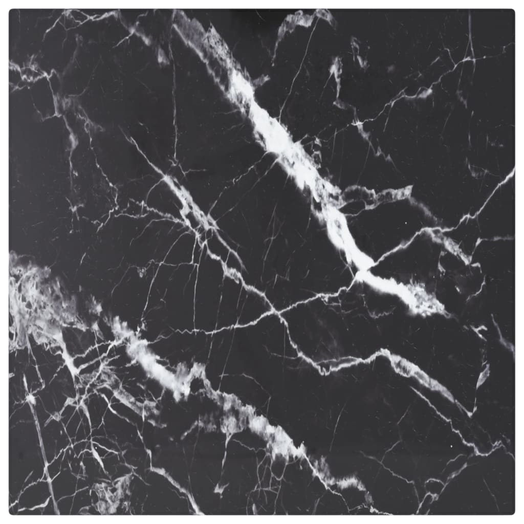 Tischplatte Schwarz 30x30 Cm 6 Mm Hartglas In Marmoroptik