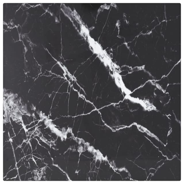 Tischplatte Schwarz 30x30 Cm 6 Mm Hartglas In Marmoroptik
