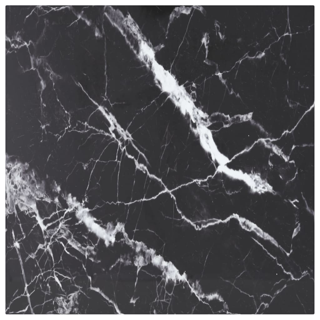 Tischplatte Schwarz 60x60 Cm 6 Mm Hartglas In Marmoroptik