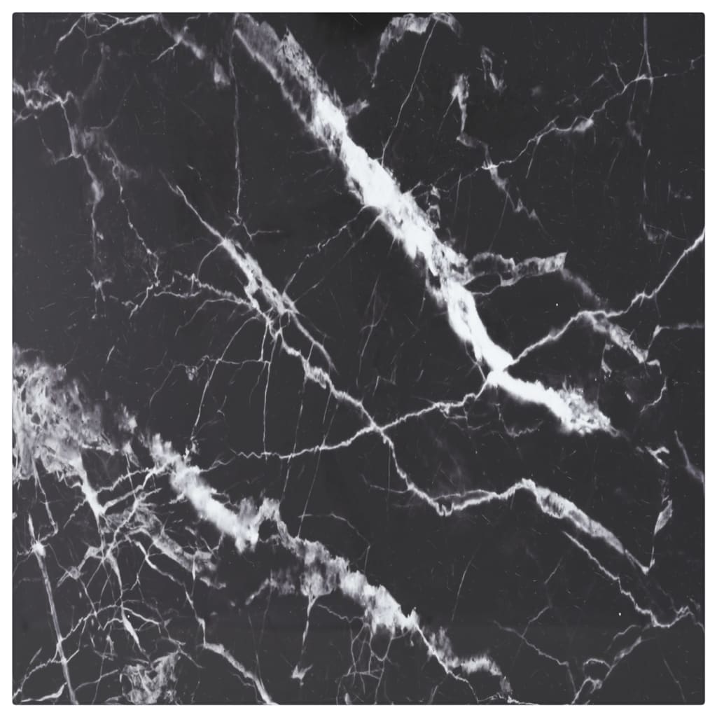 Tischplatte Schwarz 50x50 Cm 6 Mm Hartglas In Marmoroptik