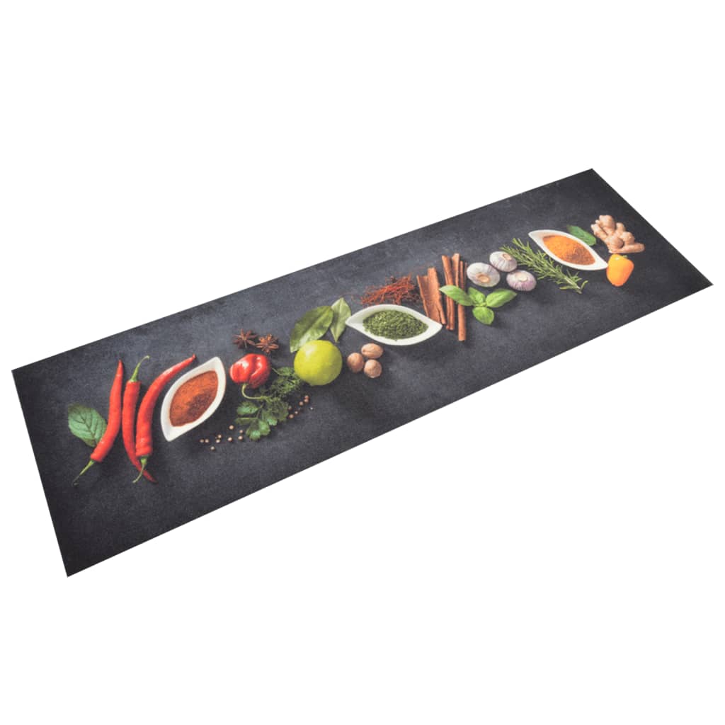 Küchenteppich Waschbar Gewürze 45x150 Cm Samt