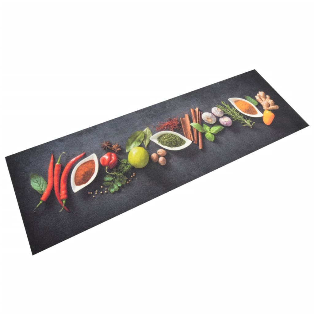 Küchenteppich Waschbar Gewürze 60x180 Cm Samt