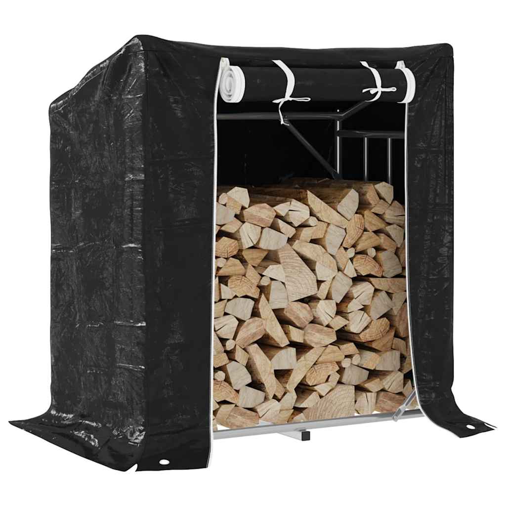 Brennholzregal Mit Regenschutz 101x61x110,5 Cm Verzinkter Stahl