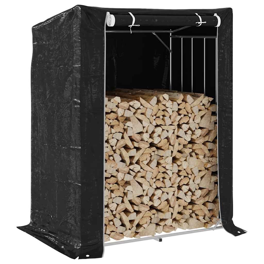 Brennholzregal Mit Regenschutz 150x100x200 Cm Verzinkter Stahl