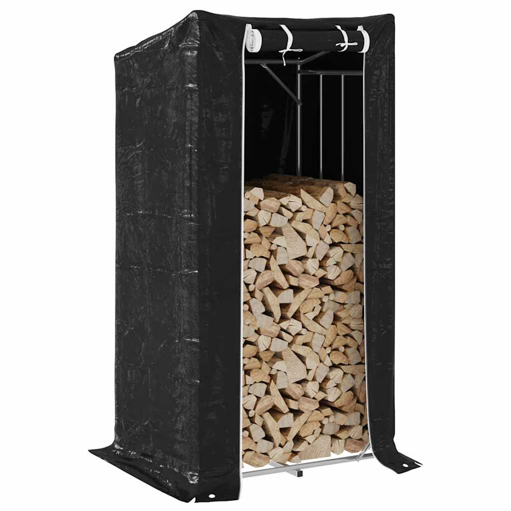 Brennholzregal Mit Regenschutz 150x80x200 Cm Verzinkter Stahl