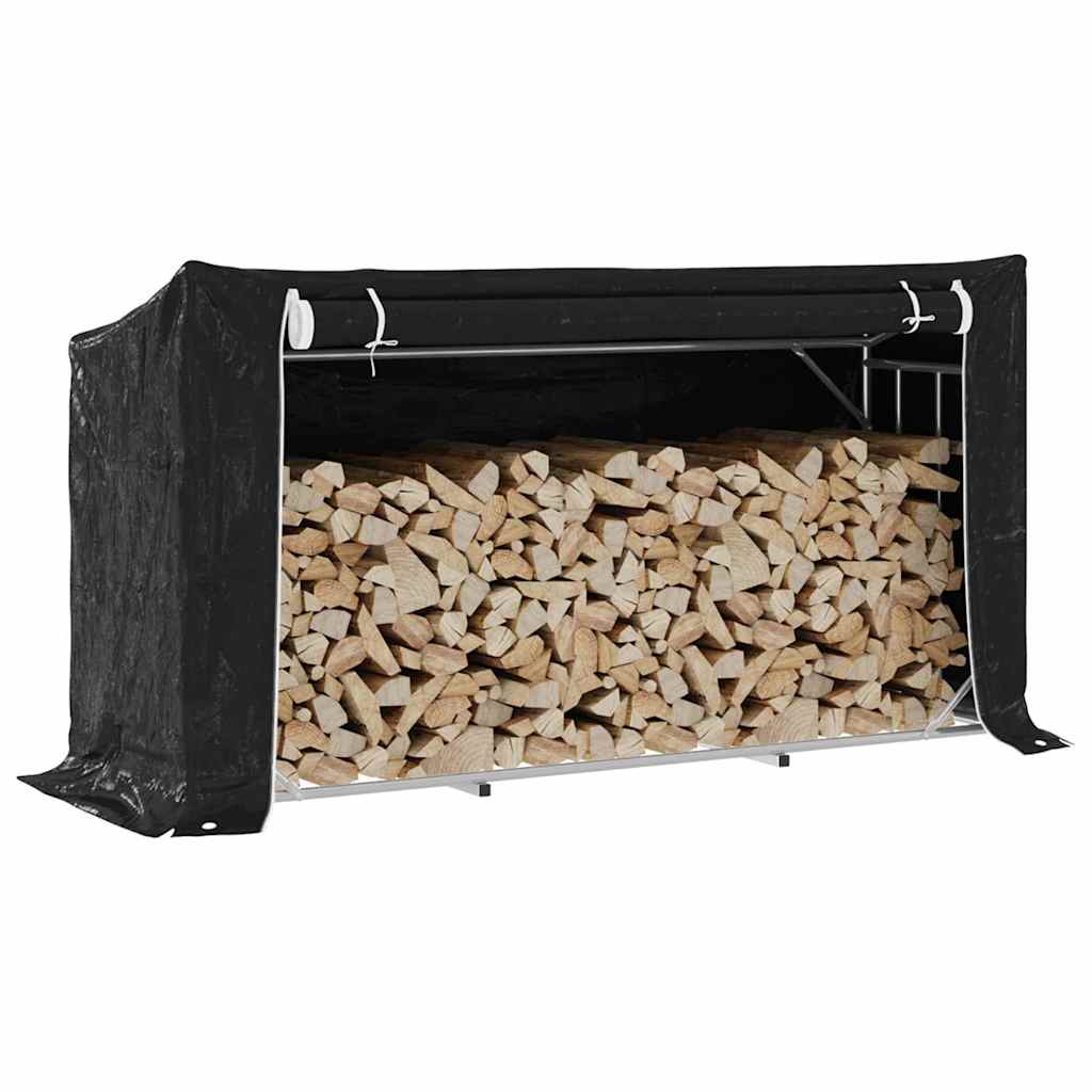 Brennholzregal Mit Regenschutz 200,5x60,5x110,5 Cm