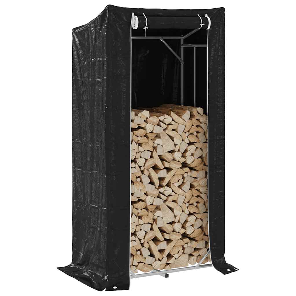 Brennholzregal Mit Regenschutz 100x60x200 Cm Verzinkter Stahl