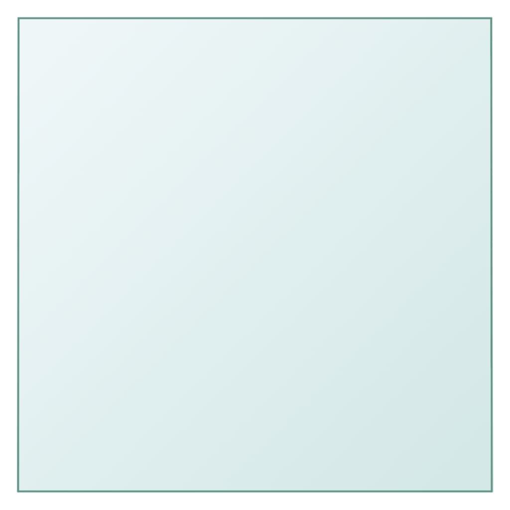 Tischplatte Transparent 50x50 Cm Hartglas