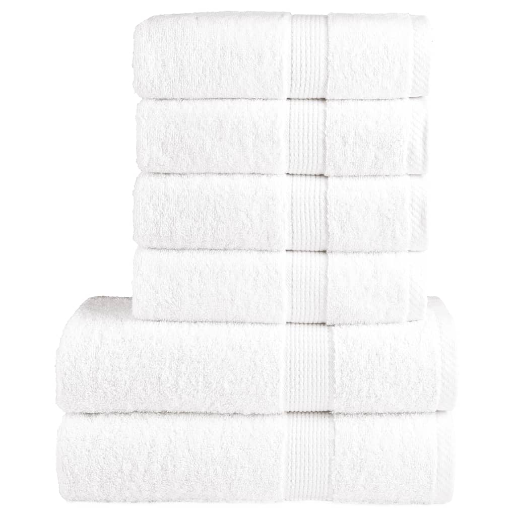 6 Tlg. Premium-handtuch-set Solund Weiß 600 G/m²