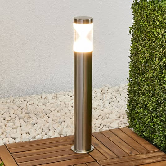 [gebraucht] B-ware Lindby Fabrizio Led Wegeleuchte Wegelampe Lampe Leuchte Aus Edelstahl Silber