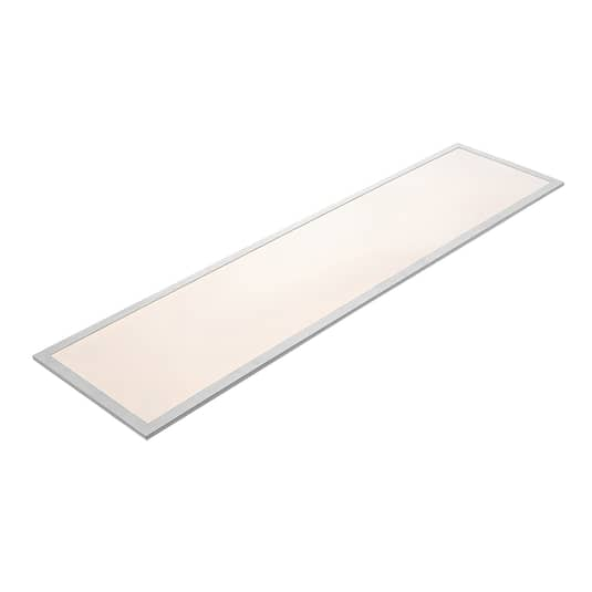 [gebraucht] B-ware Lindby Panel Leuchte Deckenlampe Led Stenley Weiß Silber Kunststoff Aluminium