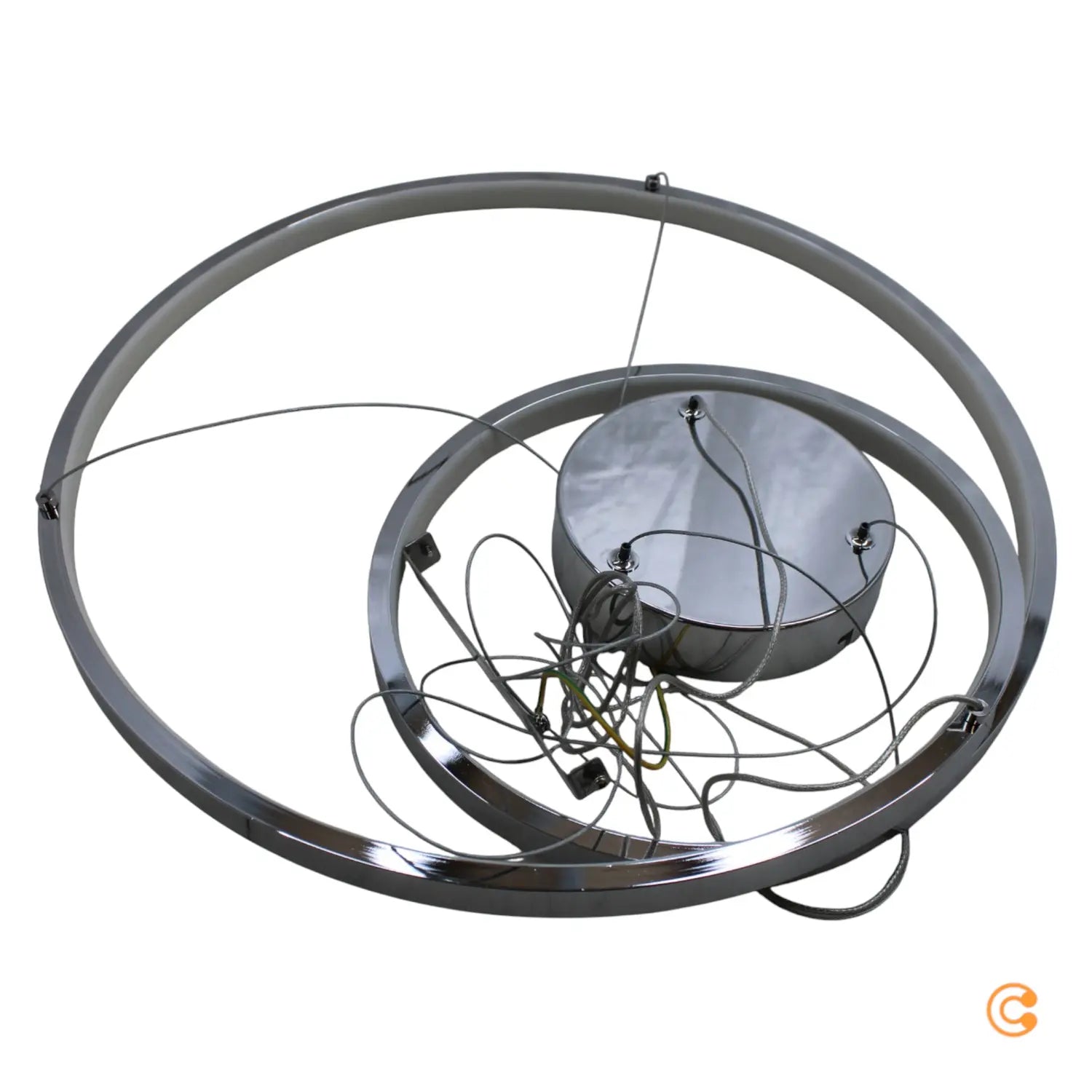 [gebraucht] B-ware Lucande Pendelleuchte Hängelampe Led Silber Wohnzimmer Leuchte 50 Cm 3000 K 30 W