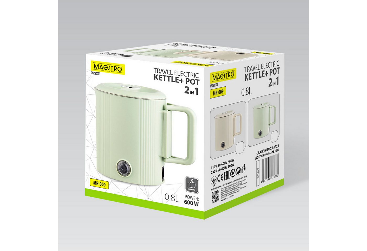 Elektrischer Wasserkocher Maestro Mr-009-mint 0,8l 600w Bild 5
