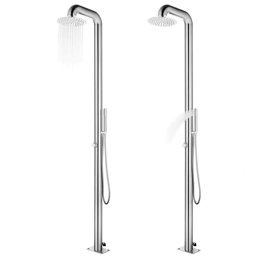 Maison Exclusive - Gartendusche Mit Brauner Bodenplatte 230 Cm Ed
