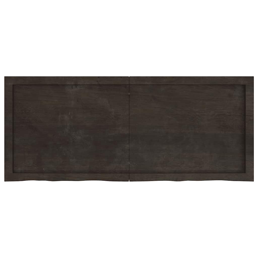 Maison Exclusive - Tischplatte Dunkelbraun 120x50x(2-6)cm Massivh