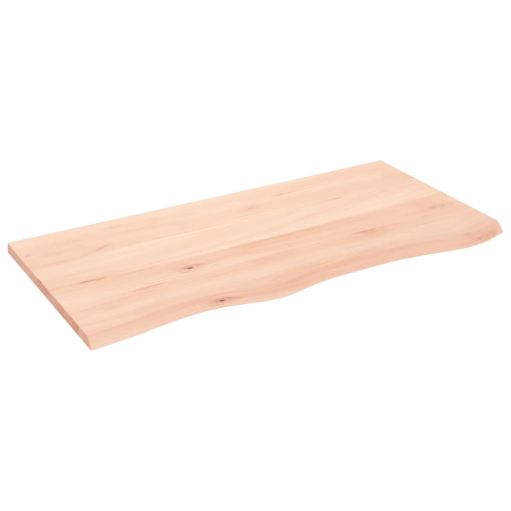 Maison Exclusive - Tischplatte 100x50x2 Cm Massivholz Eiche Unbeh