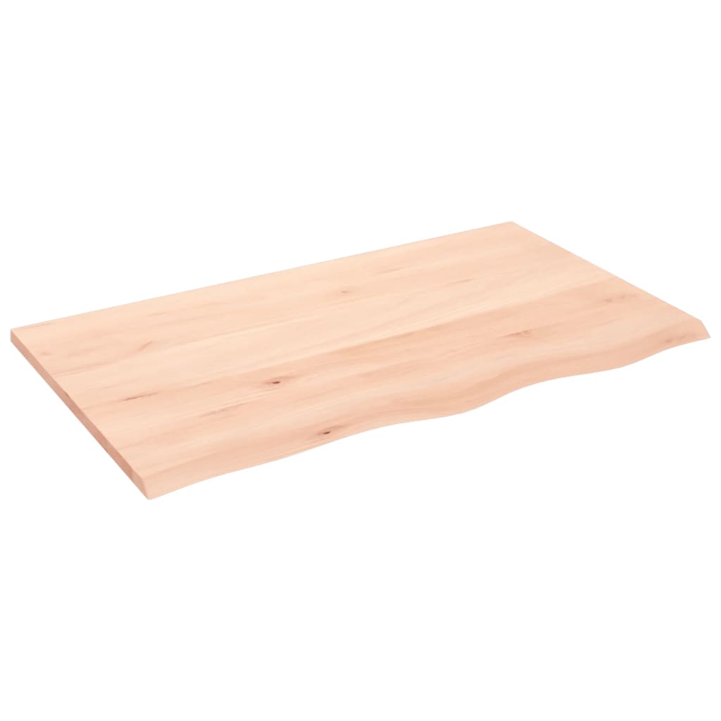 Maison Exclusive - Tischplatte 100x60x2 Cm Massivholz Eiche Unbeh