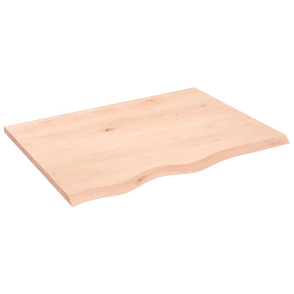 Maison Exclusive - Tischplatte 80x60x2 Cm Massivholz Eiche Unbeha